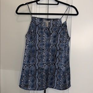 satin snakeskin tank